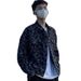 Loom Spring Autumn Paisley Denim Jacket For Men, European And American Street Style, Plus Size Workwear Jacket, Korean Trendy_mkmklike.com