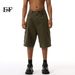 EF JEANS | 2024 Summer New American Street Simple Army Green Big Pocket Overalls Pants Five-point Pants For Men And Women_mkmklike.com
