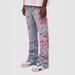 Men's Clothing Men's Denim Straight Pants Street Fashion Ins Hot Style Non Elastic Embroidery Denim Straight_mkmklike.com