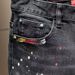 Men's Slim Fit Ripped Jeans Distressed Black Grey Denim Stretch Skinny Fit Cat Whisker Wash Trendy Casual Pants_mkmklike.com