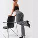 Women's Flared Jeans – Stretch Denim, Mid-Rise, Classic Bootcut (Sizes 25-32, Washed Gray, Comfort Fit, Office & Casual Wear)_mkmklike.com