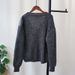 Autumn And Winter New Korean Version Loose Short Stitching Denim Sweater Jacket Design Knitted Cardigan Women_mkmklike.com