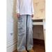"Men's Distressed Washed Workwear Jeans – Oversized Cargo Pants With Multi-Pockets (Retro Streetwear, Heavy-Duty Denim)"_mkmklike.com