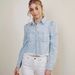 Jackets Long Sleeve Short Slim Fit Washed Women's Slightly Stretch Denim Jacket_mkmklike.com