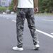 Men's Camo Workwear Jeans – Loose Fit Denim Pants For Street & Utility (S-XXL, Gray/Khaki Camouflage)_mkmklike.com