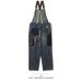 New Retro Denim Overalls Men Women Spring Autumn Color Block Suspender Jeans Jumpsuit Versatile Loose Fit_mkmklike.com