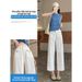 Petite High-Waisted Wide Leg Jeans Women's Loose Fit Slimming Design Cropped Straight Leg Pants White New Spring/Summer Style_mkmklike.com