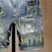 Men's Blue Paint-Splatter Distressed Denim Shorts | Loose Fit 5-Inch Inseam Casual Streetwear Shorts For Men_mkmklike.com
