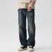 CLEANFIT Stretch Jeans Men's Loose Straight Harlan Trendy Brand Long Mid-waist Youth American Retro Washed K11 Denim Eight-barrel Xiansenzhi Clothes_mkmklike.com