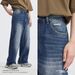 Men's Distressed Wide-Leg Jeans – Vintage Washed Denim Pants (Blue, S-XL)Men's Clothing_mkmklike.com