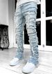 FantasyGears Mens Stacked Ripped Jeans Y2k Distressed Denim Pants Skinny Slim Fit Stretch Biker Jeans_mkmklike.com