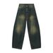 Men's Clothing Retro Curved Blade Loose Wide Leg Jeans For Men Casual Versatile Stylish Long Pants For Formal & Casual_mkmklike.com