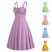 Women's Clothing retro Hepburn style sling halter neck dual use solid color slim dress_mkmklike.com