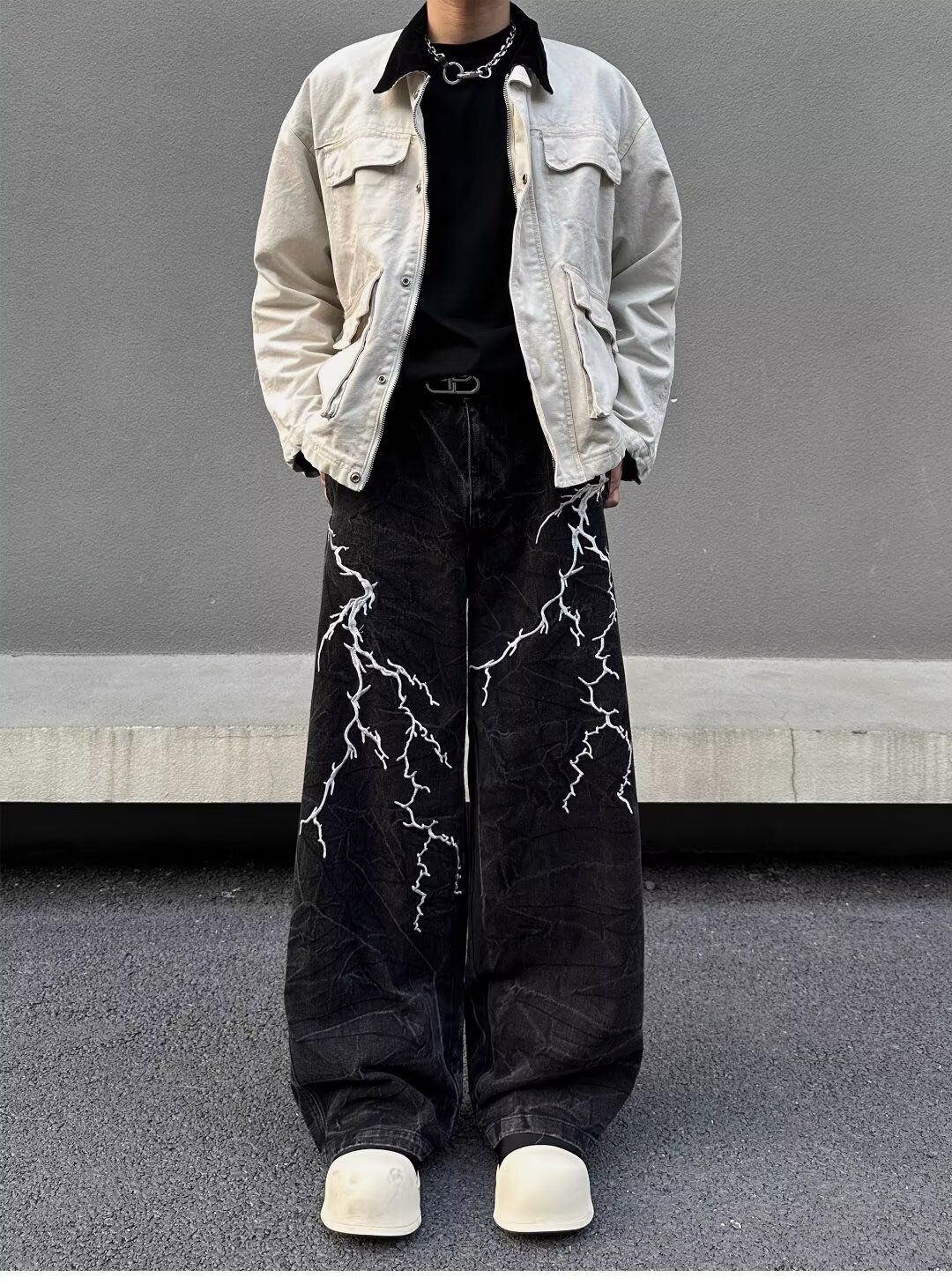 Men's Clothing Men'sJeans High Quality 2025 Loose And Handsome Wide Leg Trousers Hiphop Loose Wide Leg Jeans_mkmklike.com