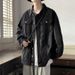 Loom Vintage Graffiti Denim Jacket For Men Spring Autumn European American Workwear Cool Trendy Brand Youth Hong Kong Style_mkmklike.com