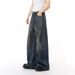 Men's Clothing Retro High Street Splash Paint Denim Jeans For Men – Loose Fit Straight Leg Pants With Artistic Graffiti Vibe_mkmklike.com