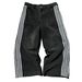 Women's Clothing Retro Street Striped Jeans Casual Wide Leg Pants Gothic Straight Leg Mopping Pants_mkmklike.com