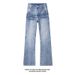 Men's Clothing Cat Whisker Wash Bootcut Jeans – Vintage Black & Blue Denim Pants, High Street Style, Mid-Rise Comfort & Stretch Fit For Urban Fashion_mkmklike.com
