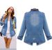 K New Women's Denim Jacket Long Sleeve Coat_mkmklike.com