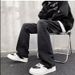Loose Straight Leg Micro Flared Jeans For Men In Spring Autumn, Stylish High-End Trendy American Street High Pants, And_mkmklike.com
