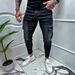 Men's Clothing Men's New Simple Hole Commuter Denim Trousers Slim Fit Slim Feet Trendy Handsome Jeans_mkmklike.com