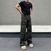 Men's Cargo Jeans - Camo Streetwear Pants With Multi-Pockets (Straight Cut, S-XXL)_mkmklike.com