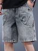 Men's Summer Retro Workwear Trendy Loose Plus Size Denim Sports Shorts Five Point Pants Versatile Casual Clothing_mkmklike.com