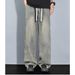 American High Street Hooligan Handsome Jeans For Men In Autumn, Showing Off Height And Thinness, Loose Wide Pants,_mkmklike.com