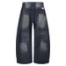 Vintage Washed Denim Jeans For Men & Women – Baggy Straight-Leg Cleanfit Style With Cat Whisker Distressing (S-3XL)_mkmklike.com