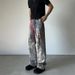Niche Design Trendy Street Long Pants Straight Digital Print Deconstructed Casual Jeans Ins Men American Style Cool_mkmklike.com