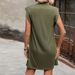 Women's Clothing dress temperament solid color sleeveless T shirt dress_mkmklike.com