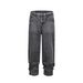 Men's Clothing European And American High Street Fashion Brand Washed Baggy Patchwork Jeans Old Scimitar Tapered Pants Beggar Pants Jeans_mkmklike.com