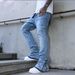 Men's Blue Jeans 2026 American Style Whiskered Loose Flare Wide Leg Casual Raw Denim Jeans mid Waist Long Straight Pants_mkmklike.com