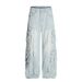 Men's Clothing Punk Washed Denim Multi Pocket Work Trousers Design Sense Men's Wear Vibe High Street Trend Niche Wide Leg Straight Pants_mkmklike.com