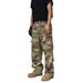 Men's Clothing Men's Camouflage Cargo Jeans Wide Leg Distressed Washed Vintage Style High Street Trendy Trousers_mkmklike.com