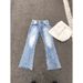 Unisex Retro Flared Jeans Wide-Leg Denim Vintage-Inspired Contrast Stitching Streetwear Essential Men's Clothing_mkmklike.com