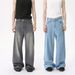 Men's Clothing American Cleanfit Retro High Street Wide Leg Straight Leg Versatile Whitened Jeans Trend_mkmklike.com