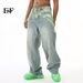 EF JEANS | 2024 New Product, Meichao Personalized Hand-painted Retro Straight Mopping Ins Jeans Tide_mkmklike.com