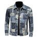 Loom Unique Design Spring New Ripped Denim For Men Youth Graffiti Jacket Casual Coat Outerwear_mkmklike.com