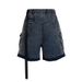 Men's Clothing High Street Fashion Brand Style Multi Pocket Washed Distressed Drawstring Denim Shorts_mkmklike.com