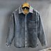 Vintage Vintage Washed Denim Shirt Men's Spring And Autumn Long Sleeved Shirt Jacket_mkmklike.com