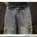 Men's Washed Workwear Denim Shorts Summer Thin Mid-Length Loose Straight Sports Pants American Street Versatile_mkmklike.com