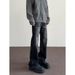 Men's Vintage Straight Leg Jeans – Retro Washed Denim With High Street Vibe, Relaxed Fit & Light Stretch For Casual Wear_mkmklike.com