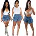 Women's Clothing Stretch Denim Overalls Zipper Multi Pocket Denim Shorts_mkmklike.com