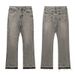 Men's Clothing American Smoky Gray Tassel 507 Retro Cement Gray Trousers Cleanfit Jeans_mkmklike.com