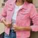 Women's Denim Jacket With Turn-Down Collar & Front Pockets, Slim Fit Short Casual Coat, Streetwear Fashion For All Sizes_mkmklike.com