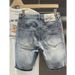 Men's Clothing Denim Shorts Summer Thin Loose Trendy Brand Five Point Mid Length Pants Korean Style Trendy Breeches_mkmklike.com