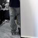 Men's Straight Leg Jeans Blue Jacquard All over Print Trendy Summer Design Niche Style American High Street Vibe Pants_mkmklike.com