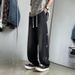Washed Embroidered Jeans Men's Spring And Autumn New American High Street Retro Old High Street Wide-leg Casual Long Pants_mkmklike.com