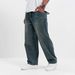 Men's Relaxed Fit Straight Leg Jeans | Vintage Washed Denim Pants With Stretch & Semi-Elastic Waist All-Day Comfort Stretch_mkmklike.com